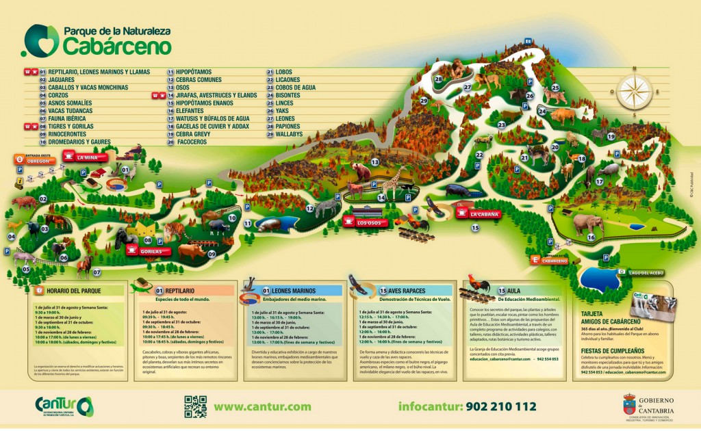 Mapa Parque Cabarceno